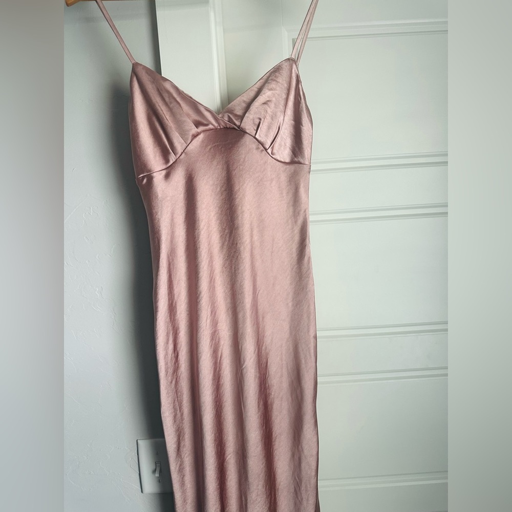 Mink Satin Maxi Dress - Picture 9 of 13